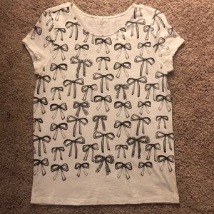 Embellished Bow Graphic Tee